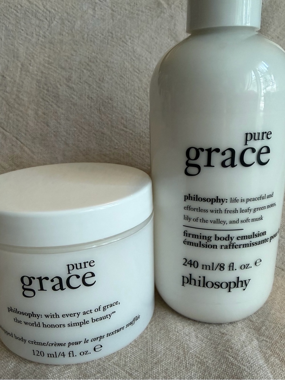 NEW~ philosophy Pure Grace Body Care Set ~Firming Emulsion & Body Crème